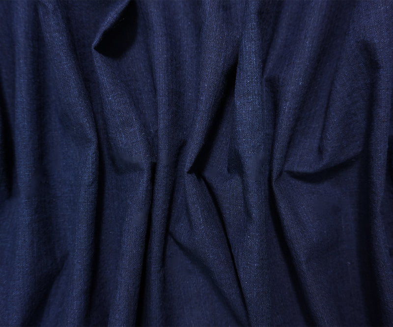 Navy Blue - Cotton Solid Woven Fabric