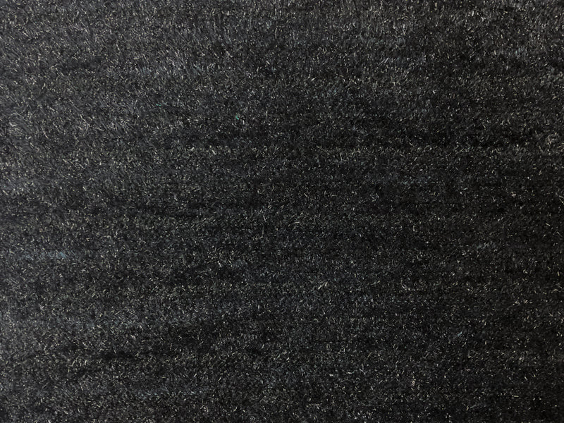 Black Poly Texture Eyelash Jersey Novelty Knit Fabric