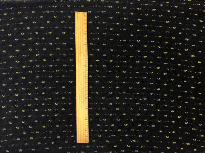 Black-Gold Poly Metallic Stripe Jersey Novelty Knit Fabric