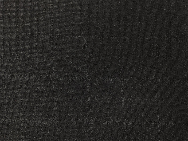 Black Poly Cotton Texture Sequin Boucle Novelty Knit Fabric