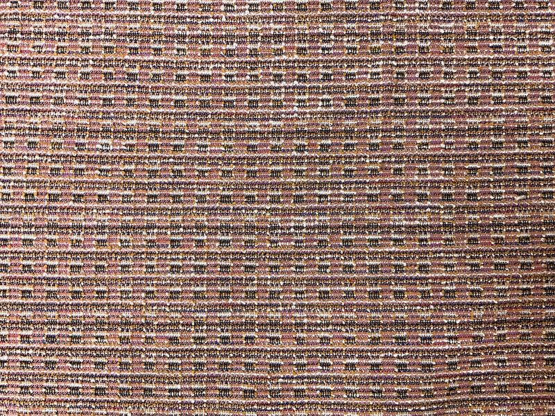Orange-Multi Poly Cotton Boucle Double Knit Novelty Fabric
