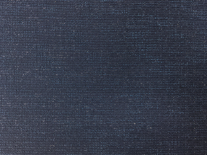 Deep Navy-Silver Poly Texture Boucle Novelty Knit Fabric