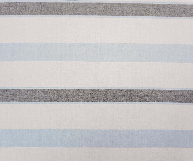 White-Blue Famous Maker Cotton Stripe Oxford Woven Fabric
