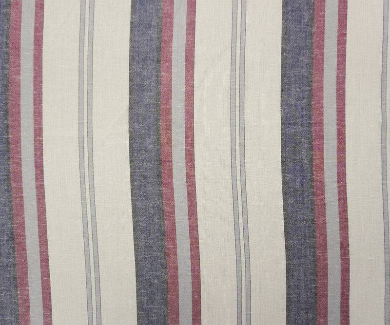 Red Famous Maker Rayon Linen Stripe Dobby Woven Fabric