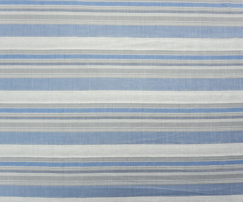 Blue-White Famous Maker Cotton Stripe Woven Fabric