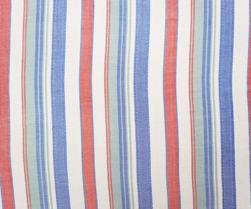 Red-Blue-White Famous Maker Rayon Stripe Dobby Woven Fabric