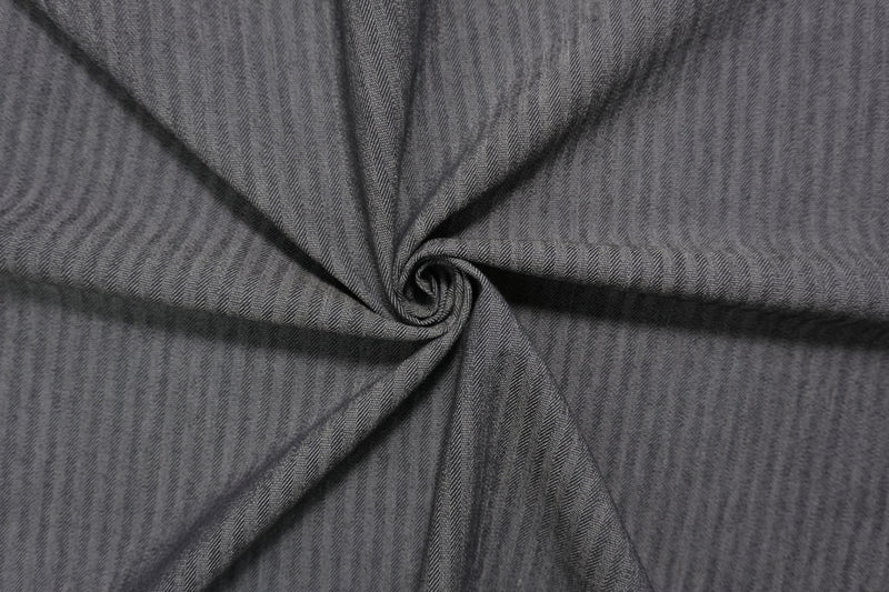 Deep Navy Famous Maker Cotton Poly Spandex Stripe Twill Fabric