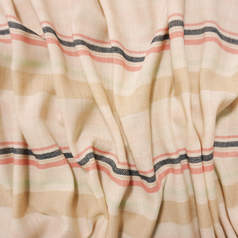 Off-White Famous Maker Poly Cotton Stripe Dobby Woven Fabric