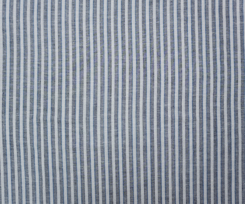 Navy-Blue Famous Maker Rayon Blend Stripe Woven Fabric