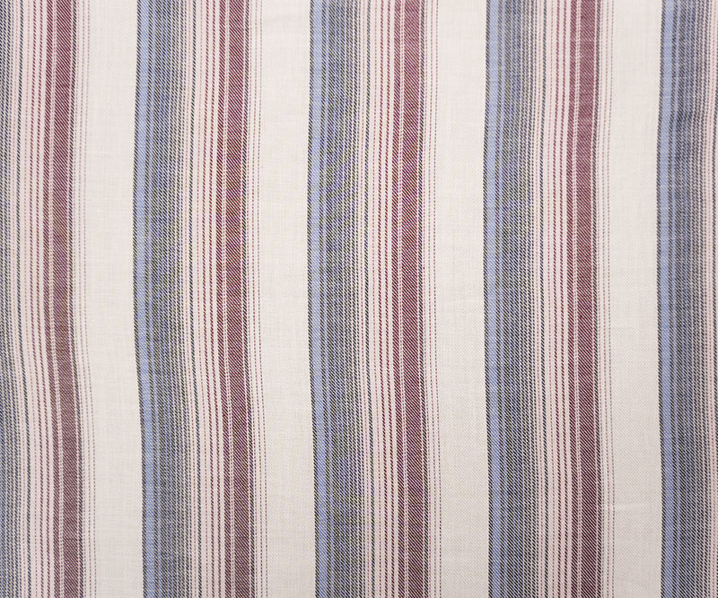 Red-Blue-Multi Famous Maker Cotton Stripe Twill Woven Fabric