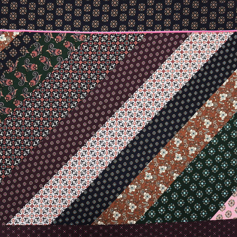 Purple-Multi Designer Poly PANEL Floral ITY Jersey Knit Fabric