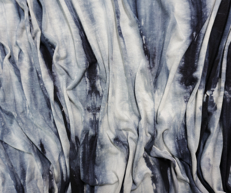 Blue-Multi Designer Rayon Spandex Tie Dye Jersey Knit Fabric