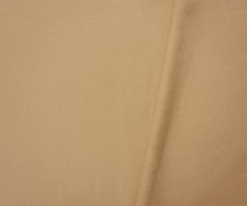 Beige Famous Designer Tencel Linen Cotton Solid Twill Woven Fabric