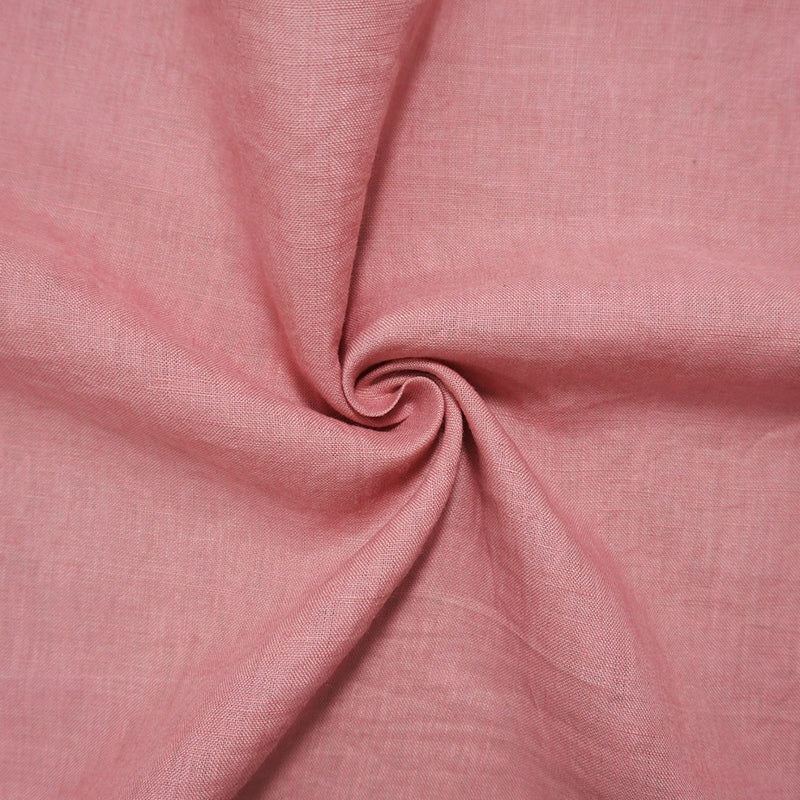 Pink Famous Designer Linen Cross Hatch Woven Fabric