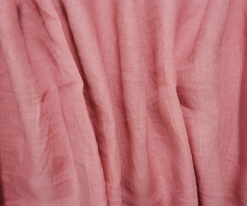 Pink Famous Designer Linen Cross Hatch Woven Fabric