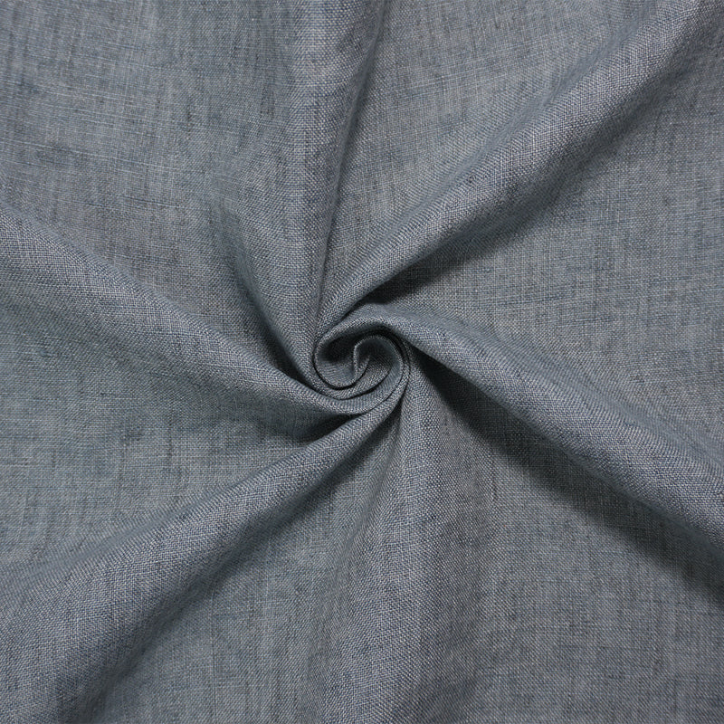 Dusty Blue Famous Designer Linen Chambray-Like Woven Fabric