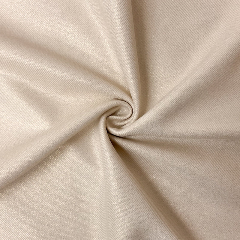 Gold-Beige Famous Designer Poly Foil Printed Twill Woven Fabric