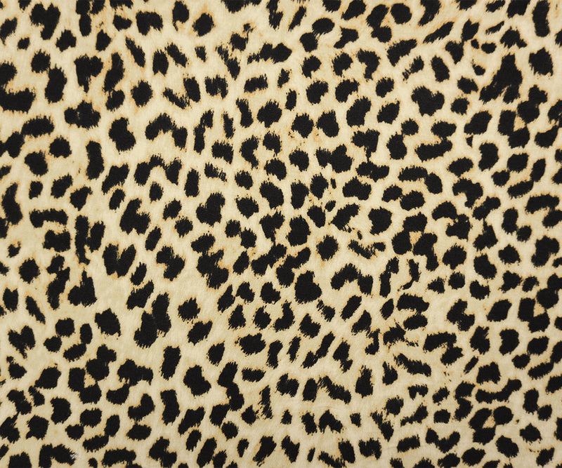 Beige Famous Designer Viscose Cheetah Print Jersey Knit Fabric