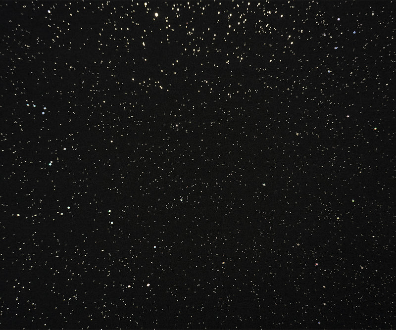 Black-Silver Designer Poly Sparkle Foil ITY Jersey Knit Fabric