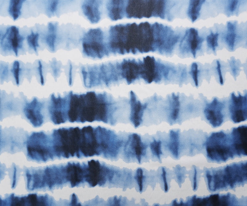 Blue-White Famous Designer Viscose Tie Dye Georgette Woven Fabric