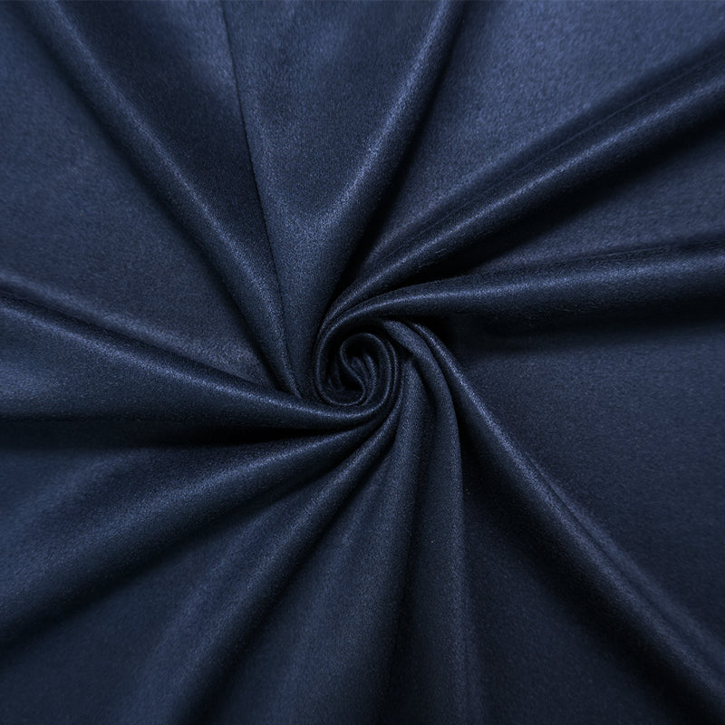Blue Famous Designer Poly Spandex Solid Microsuede Knit Fabric
