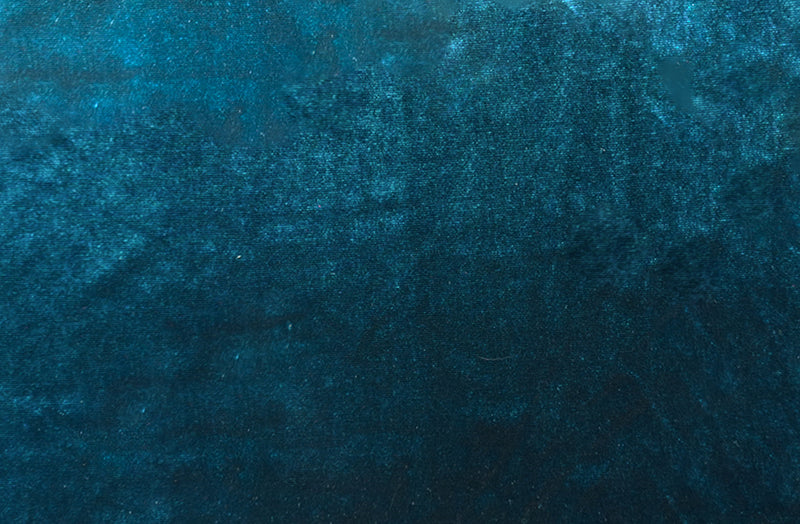 Teal Famous Designer Poly Nylon Spandex Solid Velvet Knit Fabric