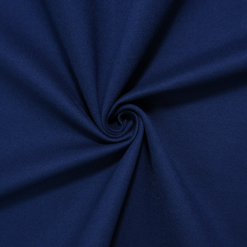 Navy Blue Rayon Nylon Solid Ponte Knit Fabric