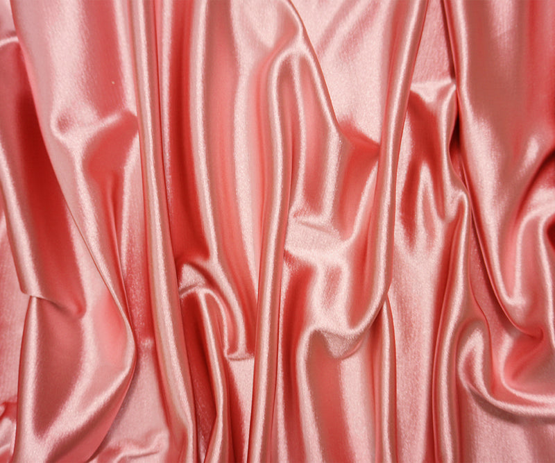 Pink Nylon Stretch Spandex Satin Jersey Knit Fabric