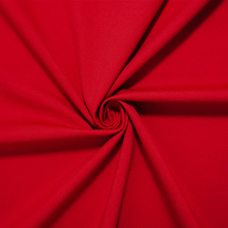Red Rayon Nylon Solid Ponte Knit Fabric