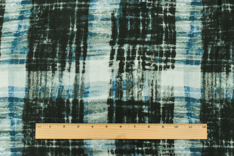 Ocean Blue-Black-Multi Famous Designer Tie Dye Printed Chiffon Woven Fabric