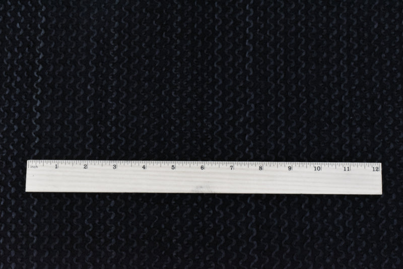 Obsidian Black 3D Wave Acrylic Poly Woven Jacketing Fabric