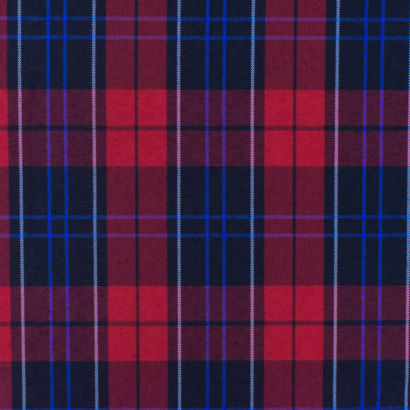 Scholar Red-Black-Multi Plaid Poly Madras Woven Suiting Fabric