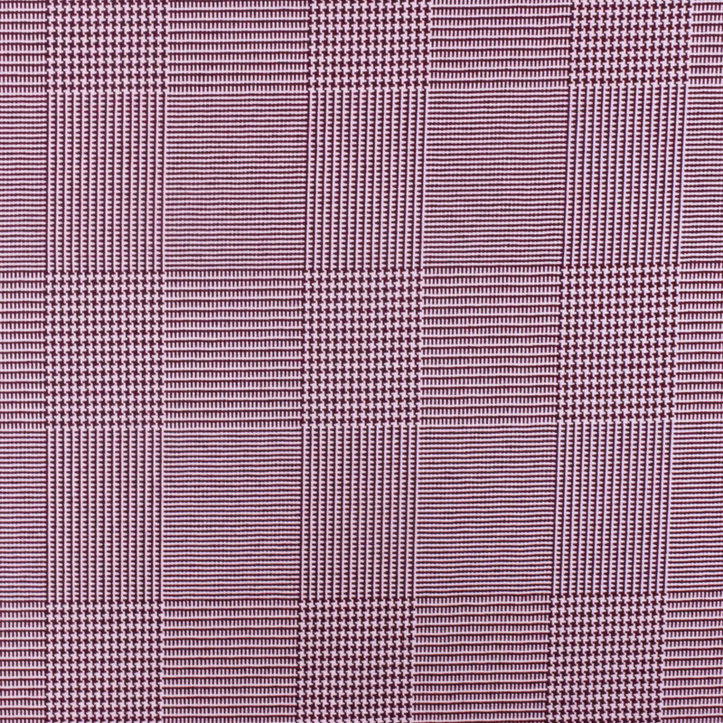 Classic Red-White Plaid Poly Glen Plaid Woven Fabric