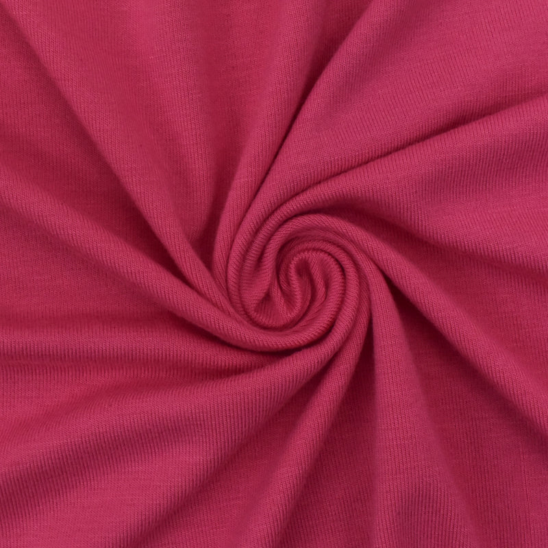 2 1/2 YD PC-Hot Pink Solid Stretch Spandex Bamboo Jersey Knit Fabric
