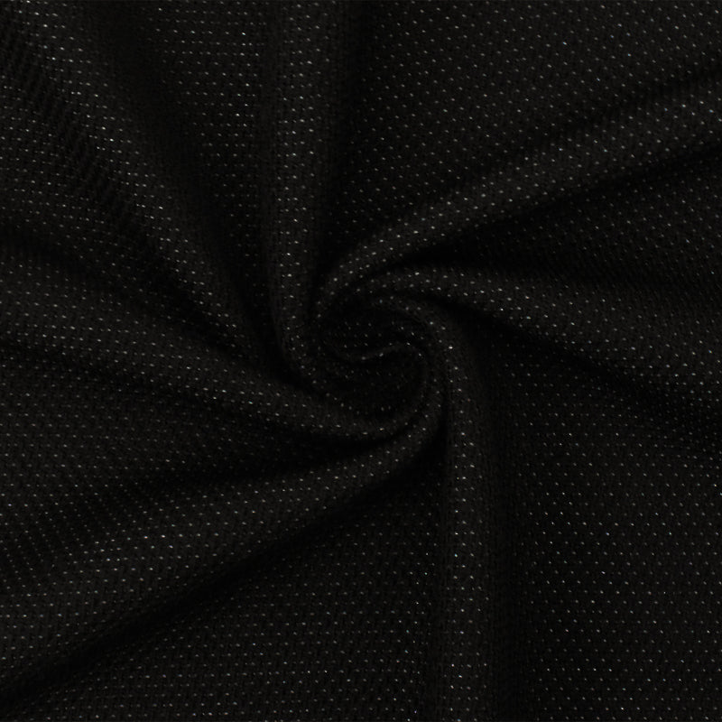 Black-Gray Texture Stretch Poly Spandex Double Knit Fabric