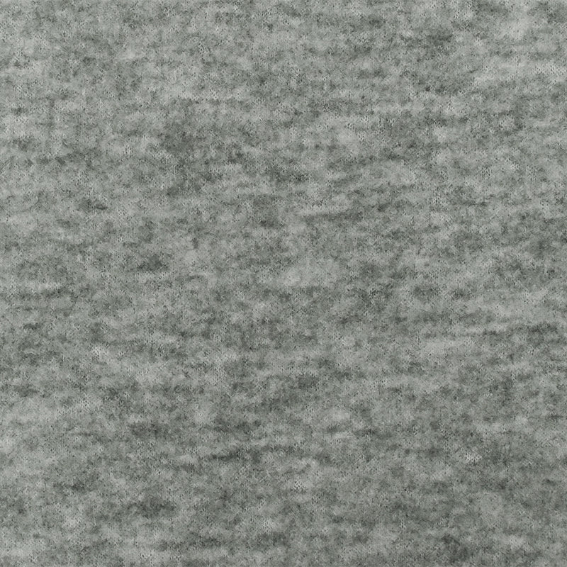 Heather Gray Texture Wool Poly Brushed Boucle Jacketing Knit Fabric