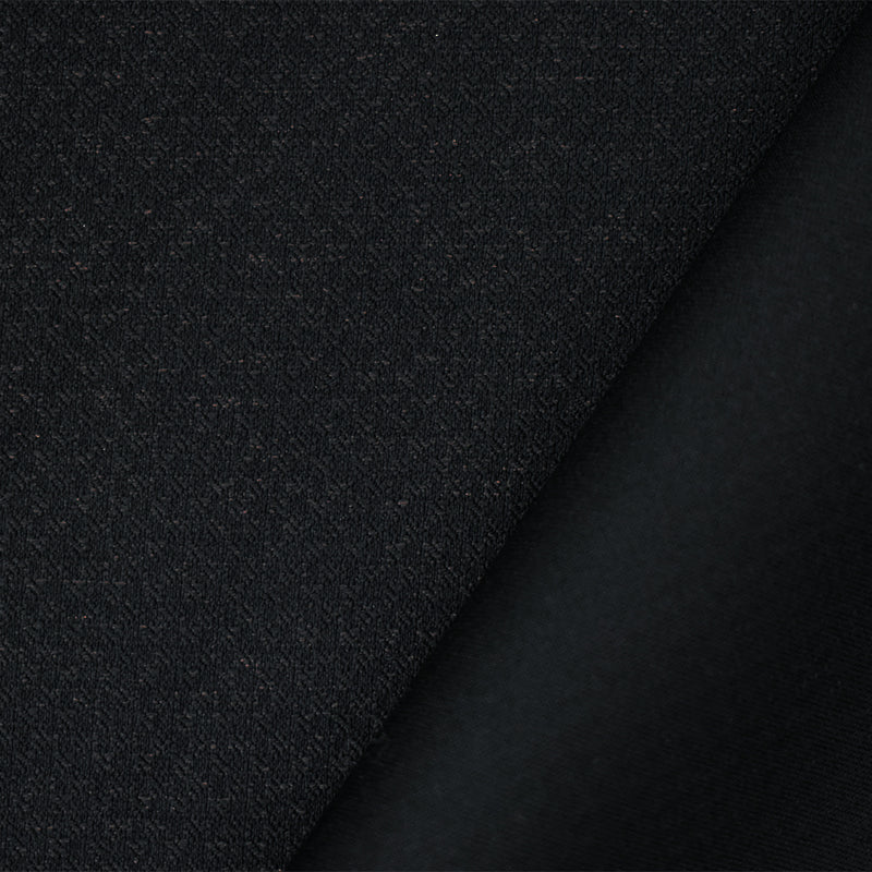 Black-Brown Poly Dobby Woven Bonded Layer Stretch Spandex Jacketing Fabric
