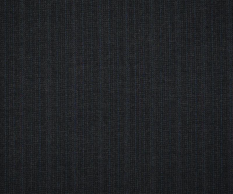 Black-Blue-Multi Wool Polyester Texture Stripe Twill Suiting Woven Fabric