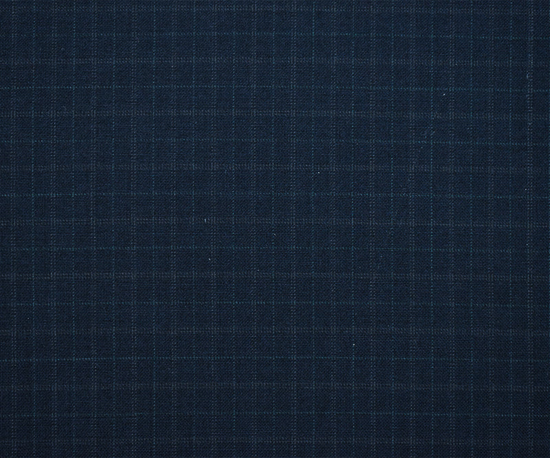 Black-Gray-Green Wool-Polyester Check Plaid Pattern Woven Shirting Fabric
