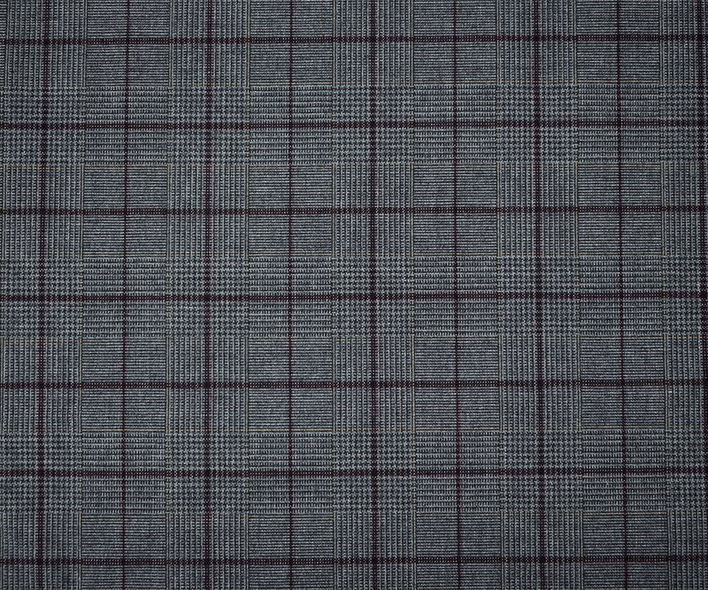 Black-Yellow-Multi Wool-Poly Check Glen Plaid Shirting Woven Fabric