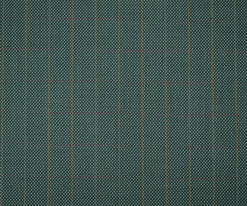 Gray-Burgundy-Multi Wool Polyester Check Dobby Woven Suiting Fabric