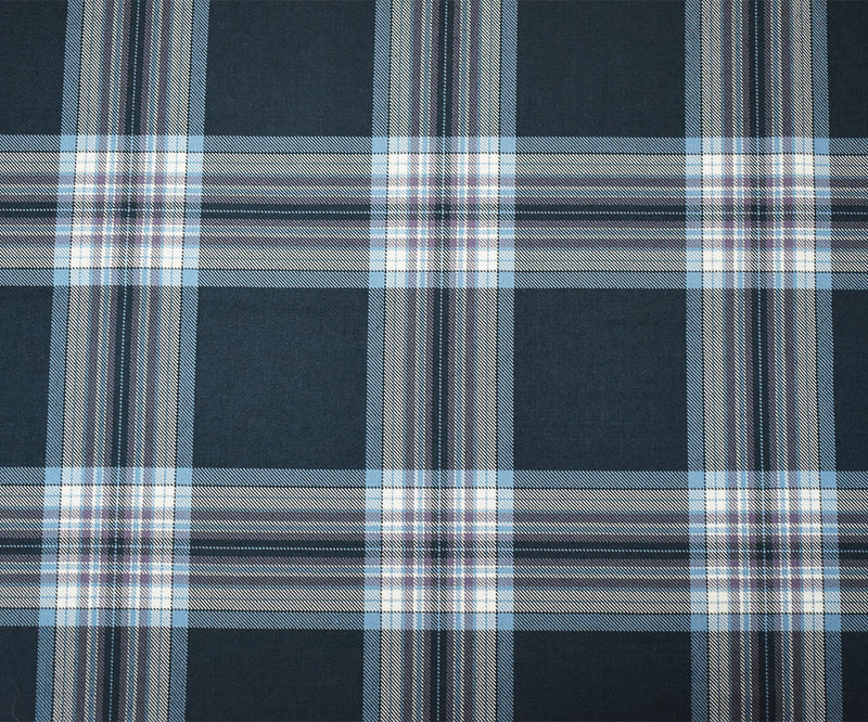 Blue-Mauve-Multi Poly-Wool Blend Plaid Twill Suiting Fabric