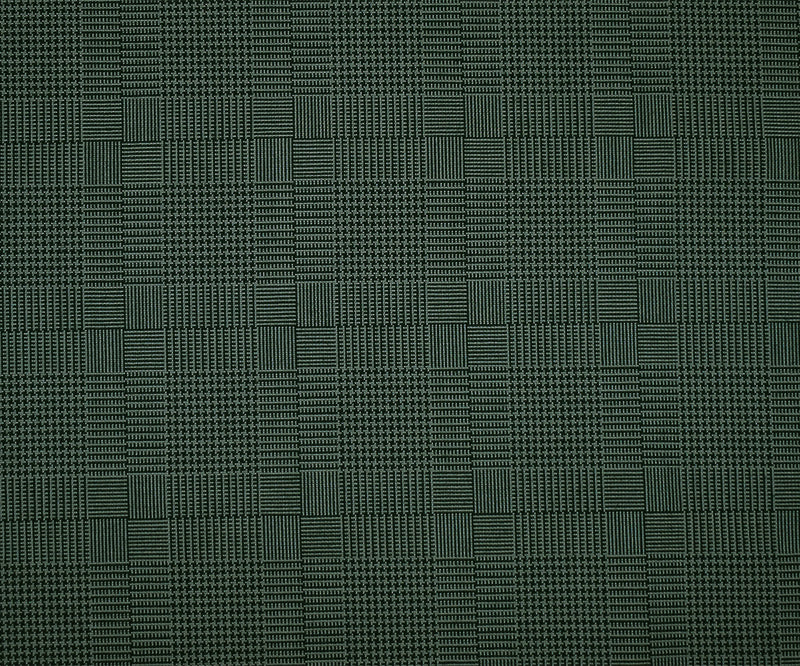Black-Gray Polyester Wool Glen Plaid Woven Shirting Fabric