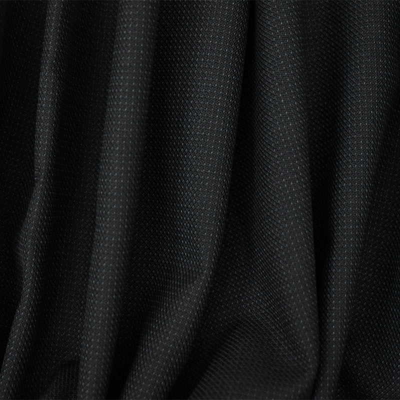 Black-Gray Wool-Poly Texture Dobby Woven Suiting Fabric