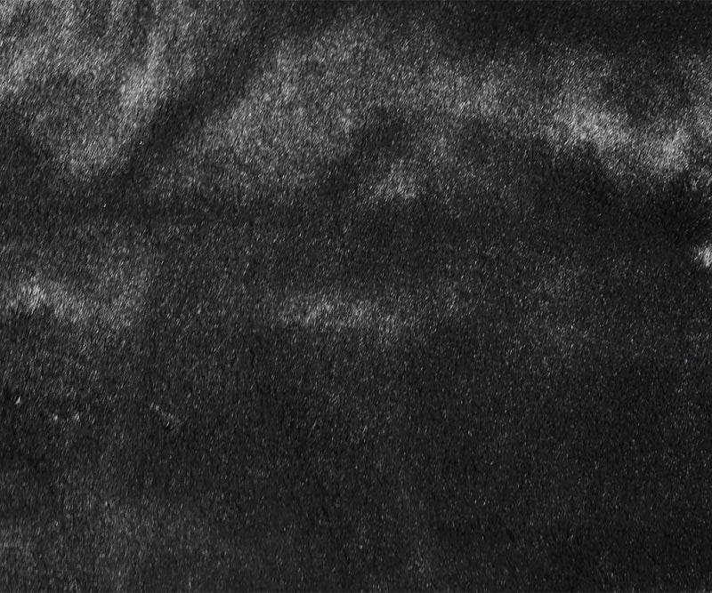 2 YD PC Black Faux Fur Stretch Knit Fabric