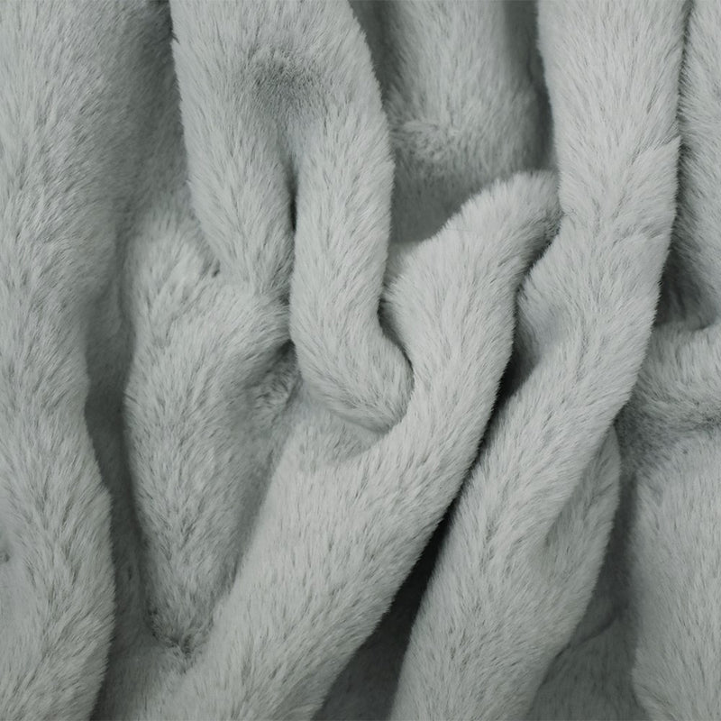 1 YD PC Light Gray Single Sided Stretch Fleece Knit Fabric