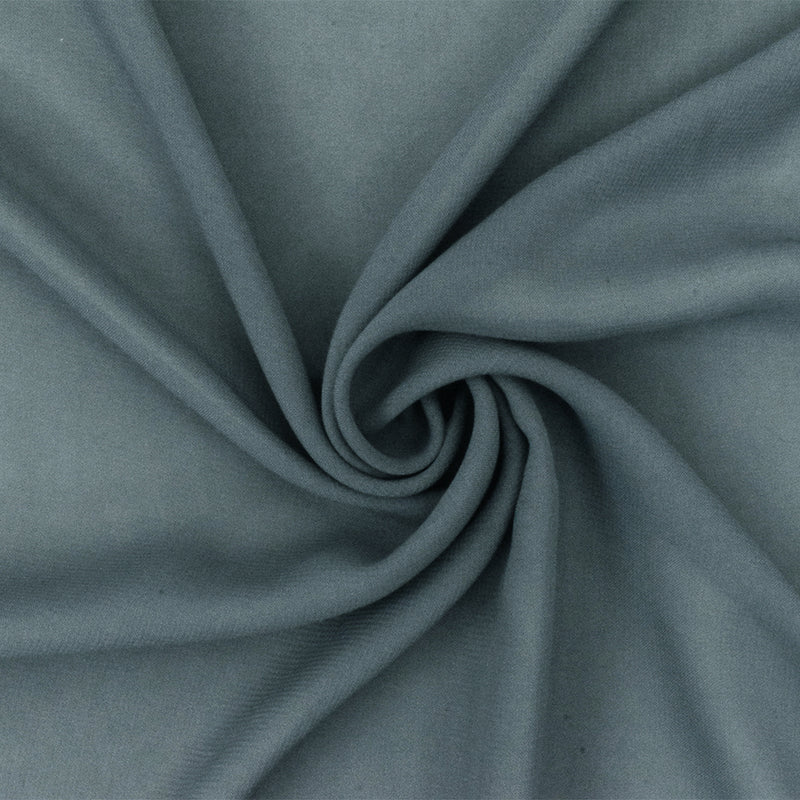 Gray Solid Polyester Chiffon Woven Fabric