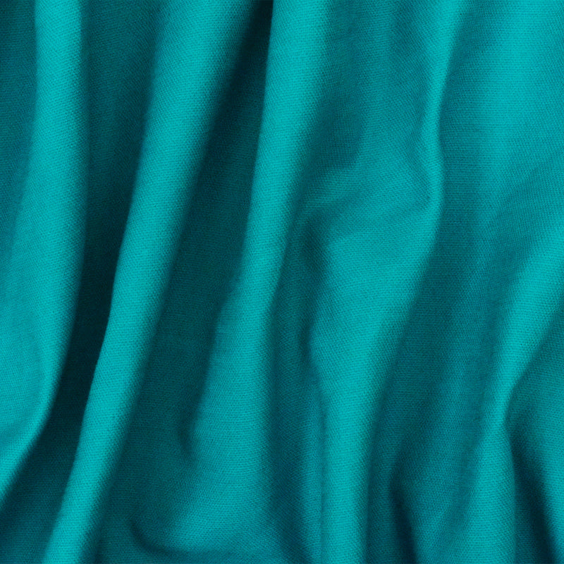 Turquoise Solid Stretch Cotton Spandex Twill Sateen Woven Fabric