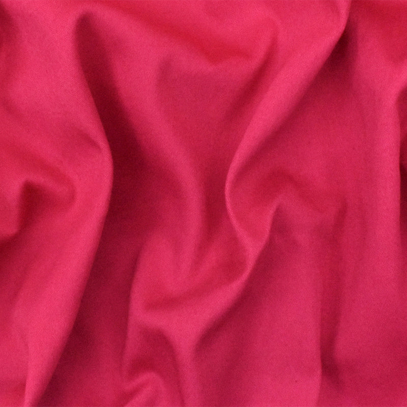 Pink Solid Stretch Cotton Spandex Satin Woven Fabric