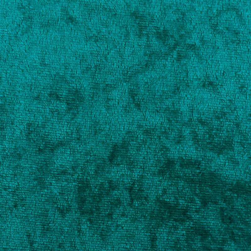 Teal Solid Stretch Poly Spandex Crushed Knit Velvet Fabric